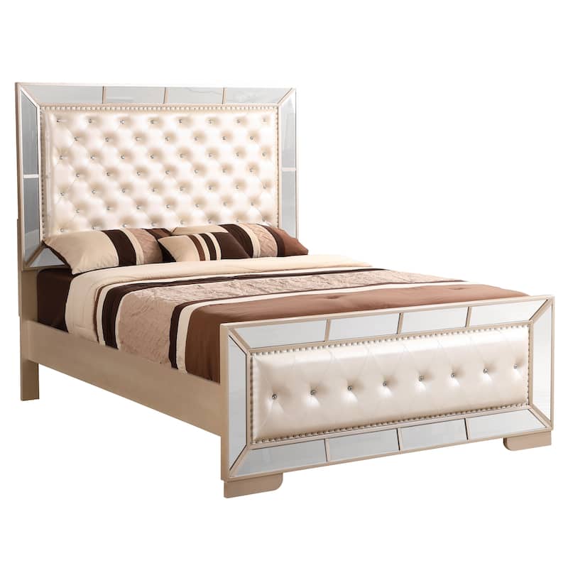 Hollywood Hills Faux Leather Tufted Bed