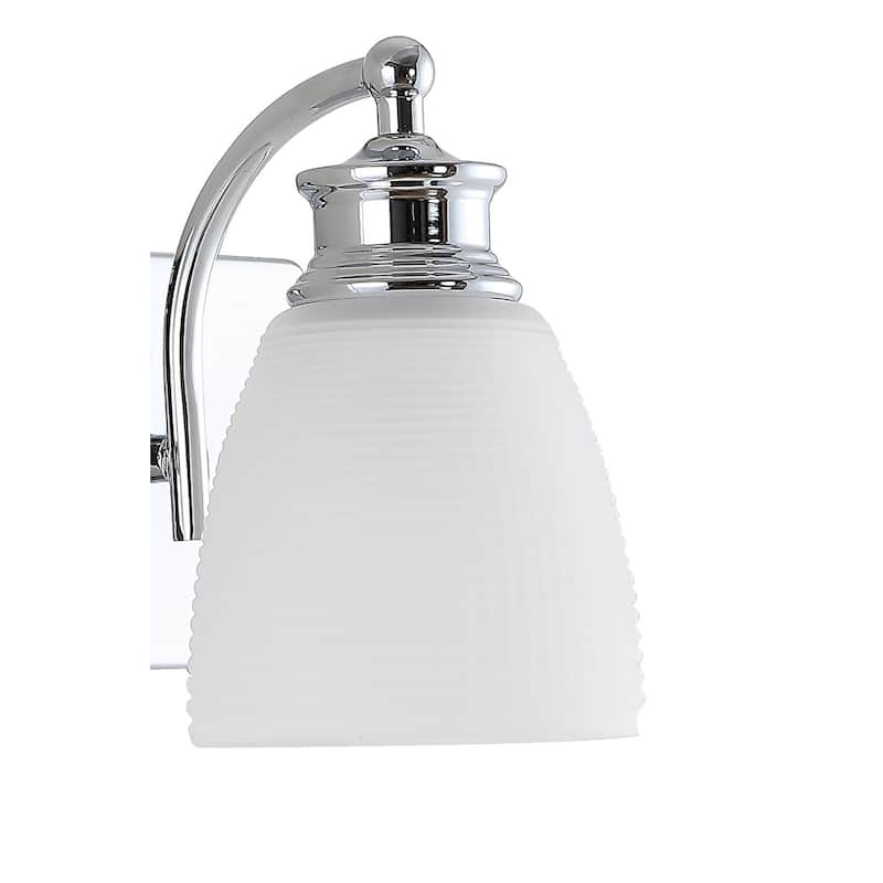 Fairfax Metal/Glass Contemporary Modern LED Vanity Light, by JONATHAN Y