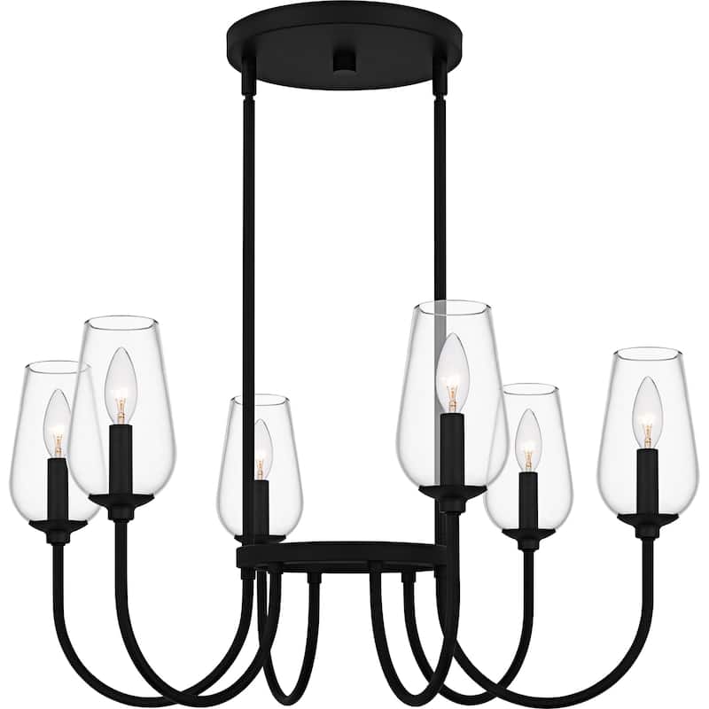 Viscount 6-Light Matte Black Chandelier