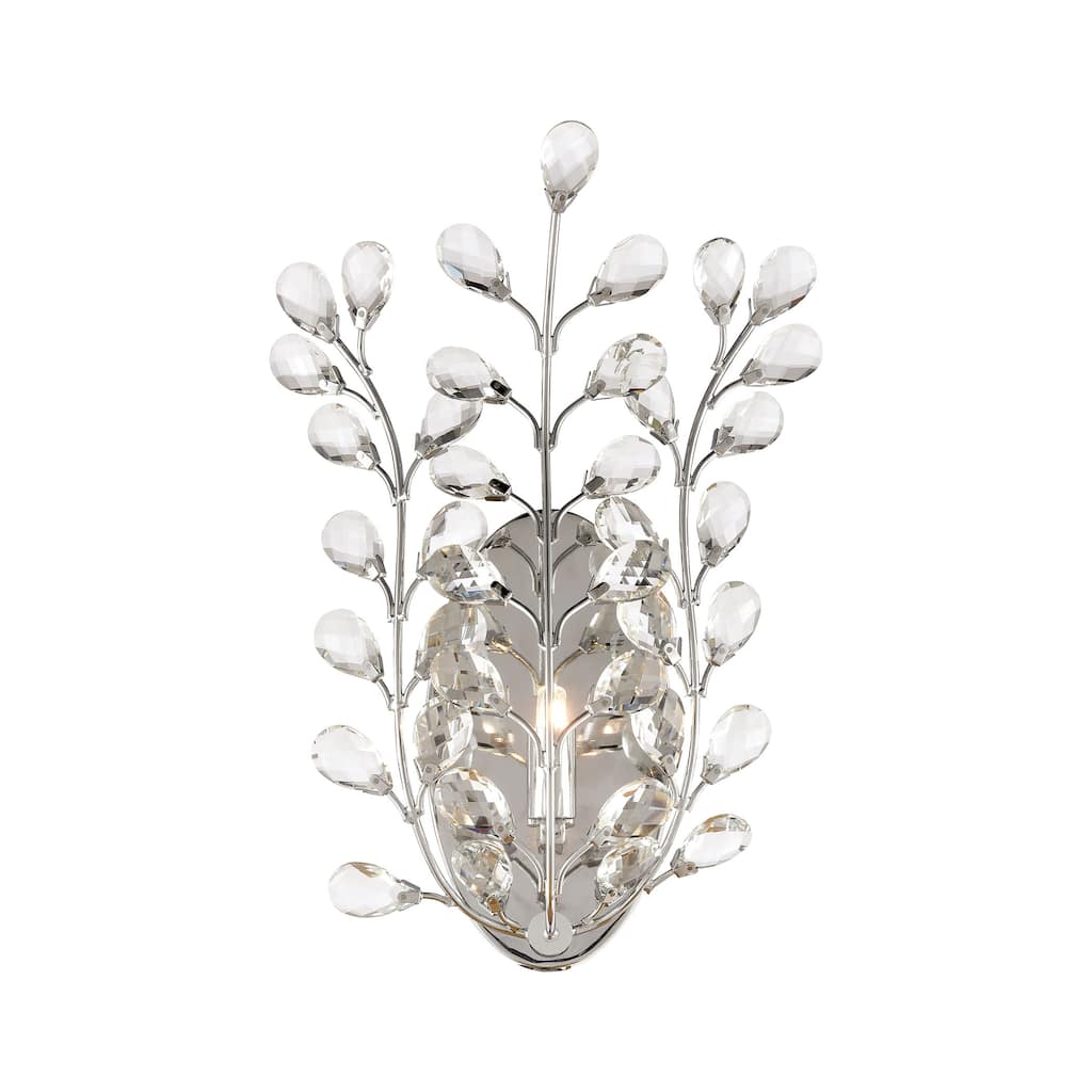 Elk Home Crystique Polished Chrome With Crystal 1 Light Sconce