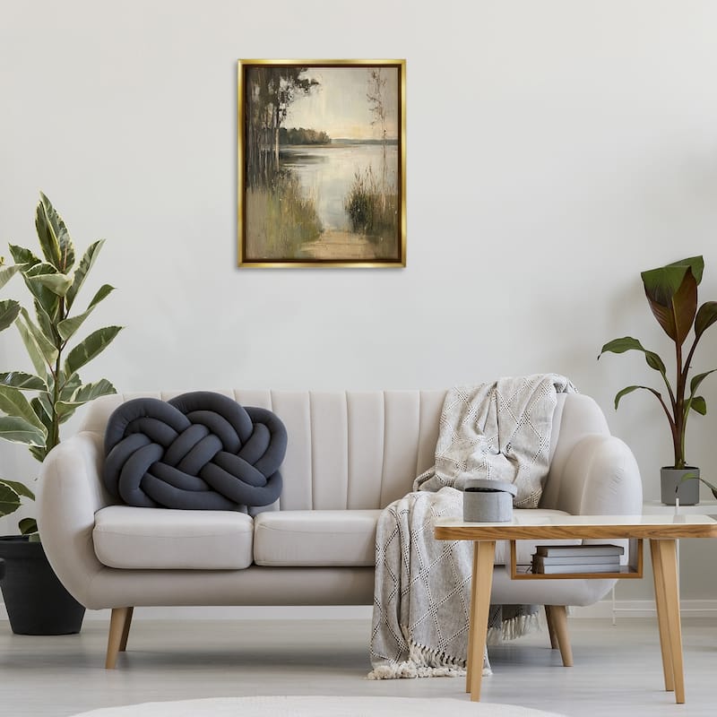 Stupell Wild Grasses by Lakeside Framed Floater Canvas Wall Art Design By Petal Prints Design