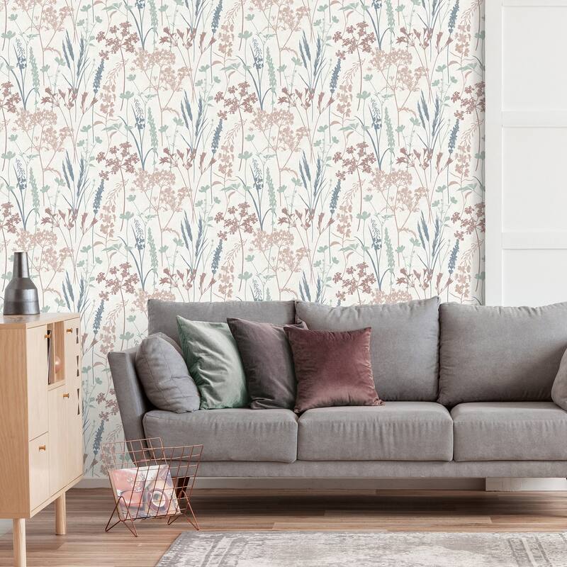 Fine Decor Nanette Pastel Botanical Wallpaper - N/A