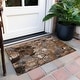 preview thumbnail 117 of 135, Machine Washable Indoor/ Outdoor Modern Floral Chantille Rug 1'8" x 2'6" - Paprika