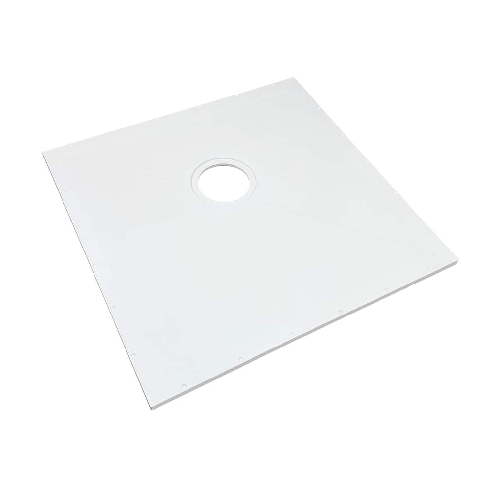 Transolid Ready to Tile Wet Floor Shower Base in White