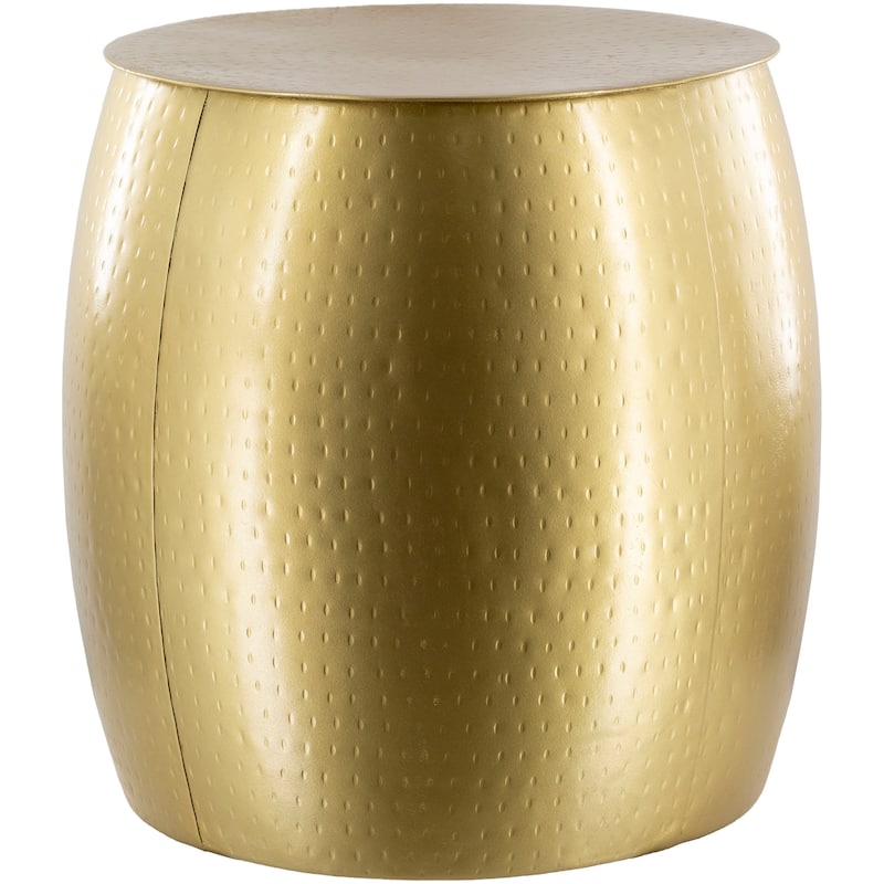 Rocca Hand Hammered Metal Side Table