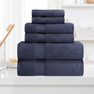Superior Soft and Absorbent Zero Twist Cotton 6-piece Towel Set