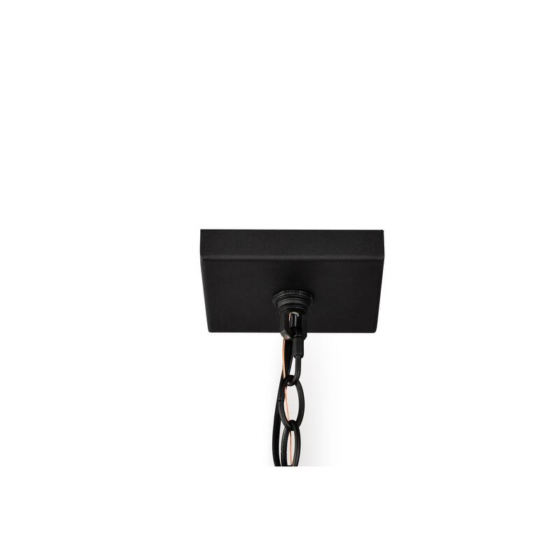 Luca Hanging Pendant Sand Black Finish Clear Beveled Glass