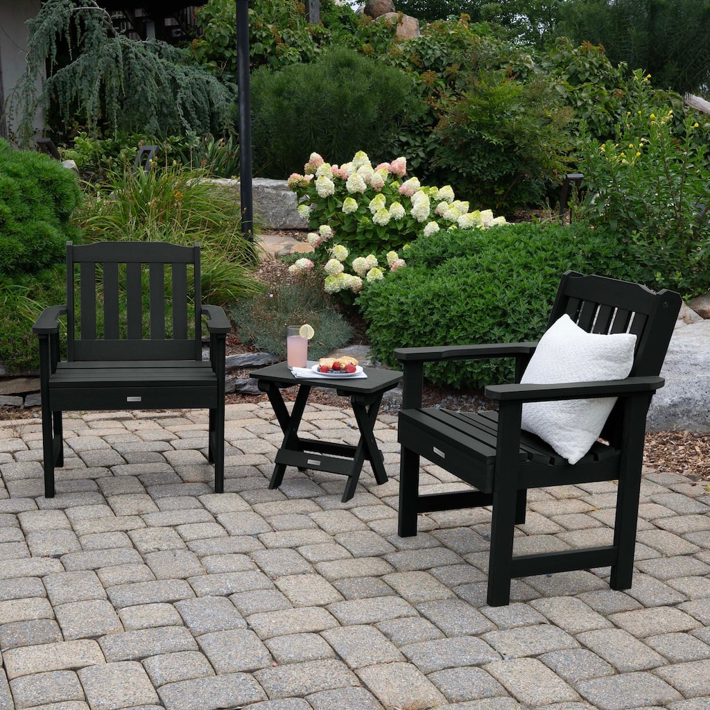 HIGHWOOD Garden Chairs and Folding Side Table (3-piece Set)