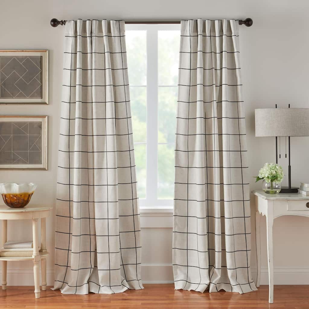 Threadmade Brighton Rod Pocket Back Tab Window Curtain Panel