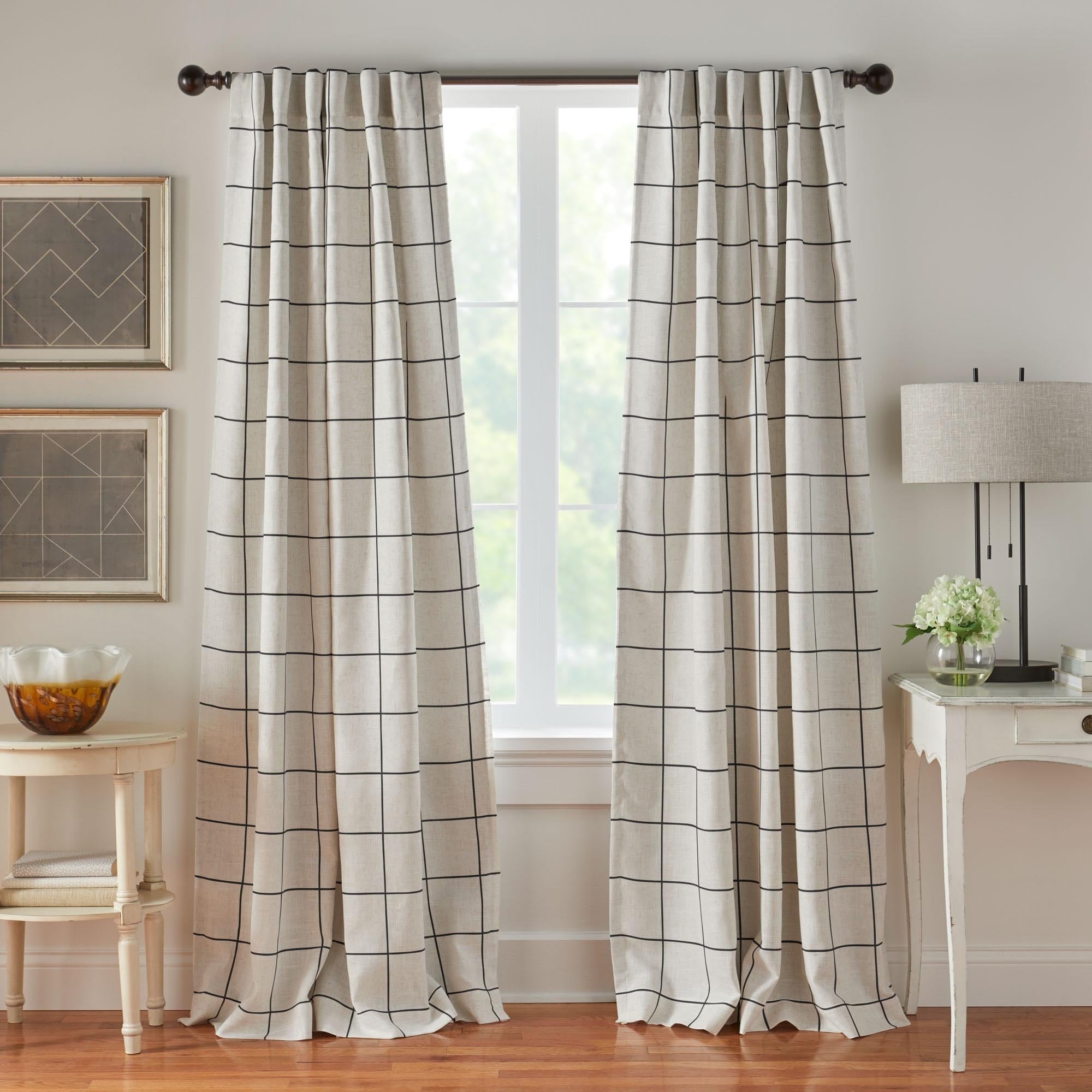 Threadmade Brighton Rod Pocket Back Tab Window Curtain Panel