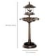 preview thumbnail 5 of 13, Outsunny 3-in-1 Resin Free Standing Garden Pedestal Bird Bath Bowl Feeder Planter - Bronze