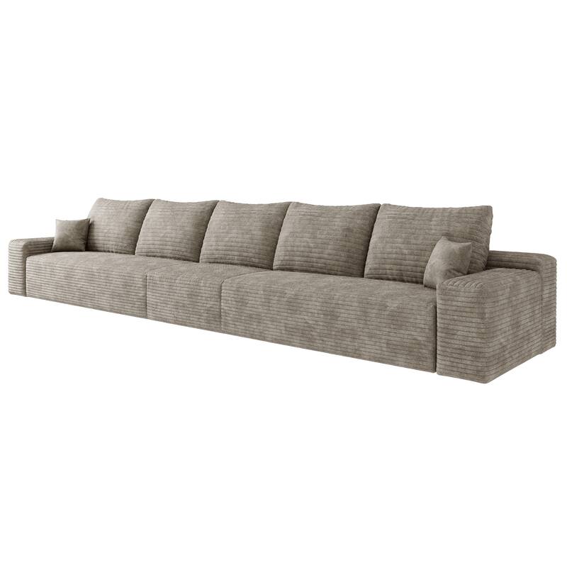 168" Cloud Sectional Couch with Deep Seat, No Assembly Required