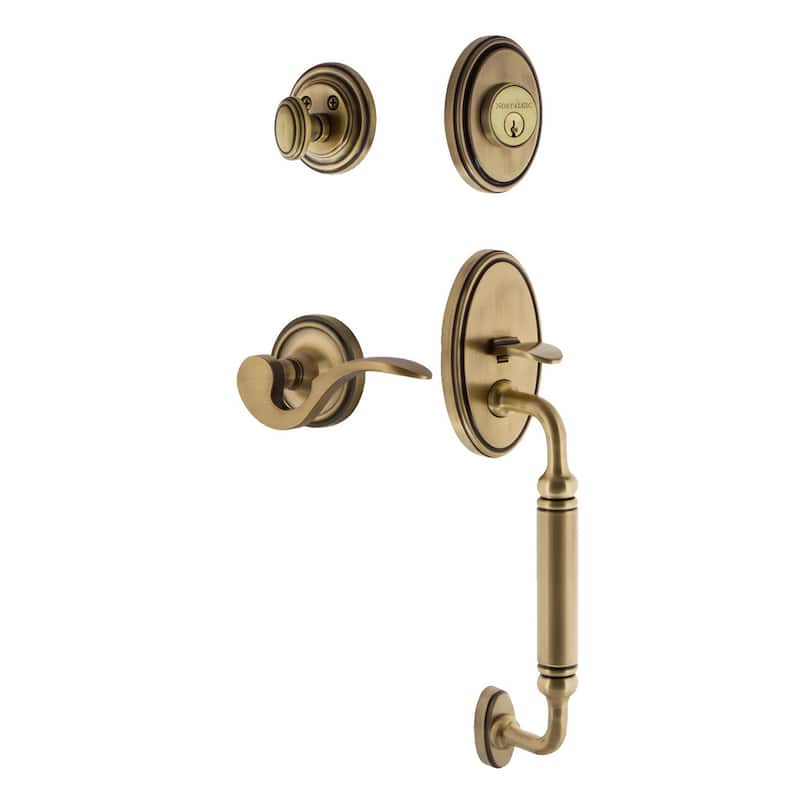 Nostalgic Warehouse Classic Left Handed Sectional Single Cylinder - Antique Brass