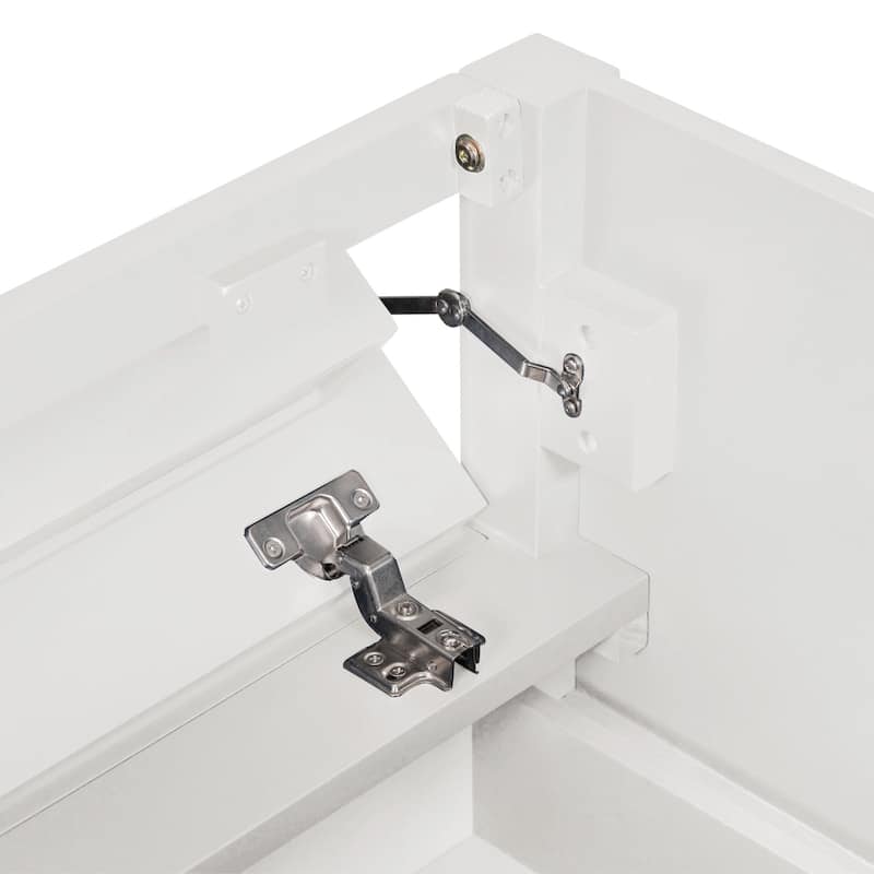 Roomfitters 24 Inch Bathroom Vanity with Sink, Modern Storage Cabinet with 2 Drawers, Freestanding Single Vanity, White
