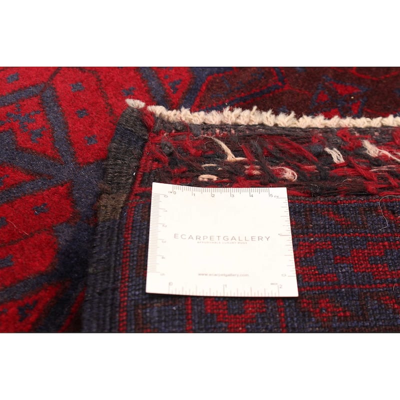 ECARPETGALLERY Hand-knotted Teimani Burgundy Wool Rug - 4'6 x 6'1