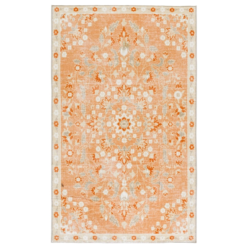 Martha Stewart Emica Machine Washable & Slip Resistant Rug - 3' x 5' - Rust/Beige