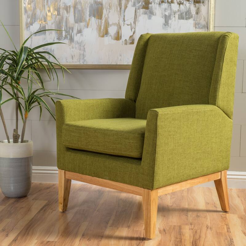 Green 27.5" Upholstered Accent Chair - Green