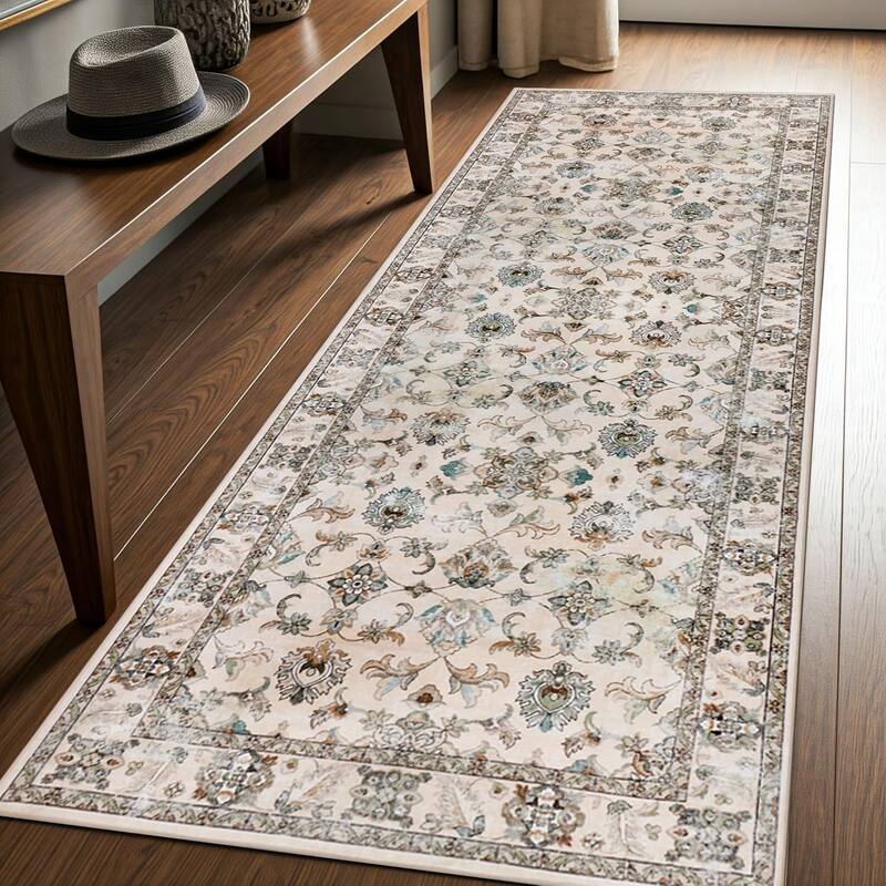 Delara Machine Washable Area Rug, Soft & Durable, Non-Slip Backing, Eco- Friendly GRS certified.
