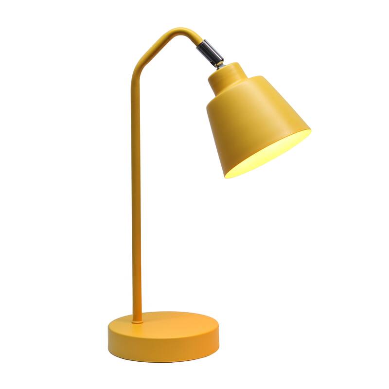 Adjustable Head Desk Lamp with Cone Shade - 16" - Yellow