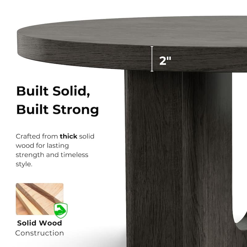 Furniture of America Piez Modern 5-Piece Solid Wood Round Dining Set