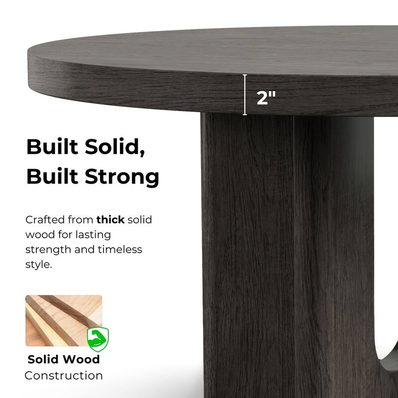 Furniture of America Piez Modern 54-inch Round Solid Wood Dining Table