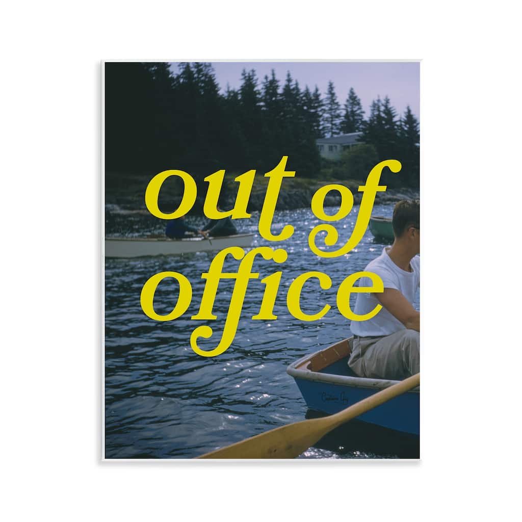 Stupell Out of Office Lake View Wall Plaque Art Design By Victoria Barnes