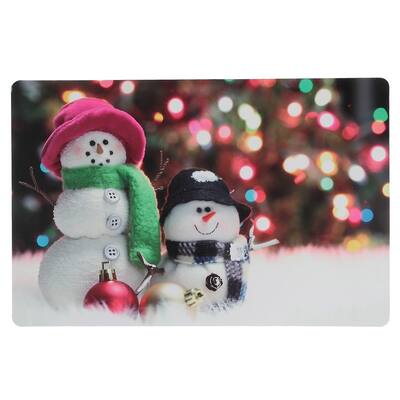 Plastic Placemat (Snowman Ornaments) - Set of 12