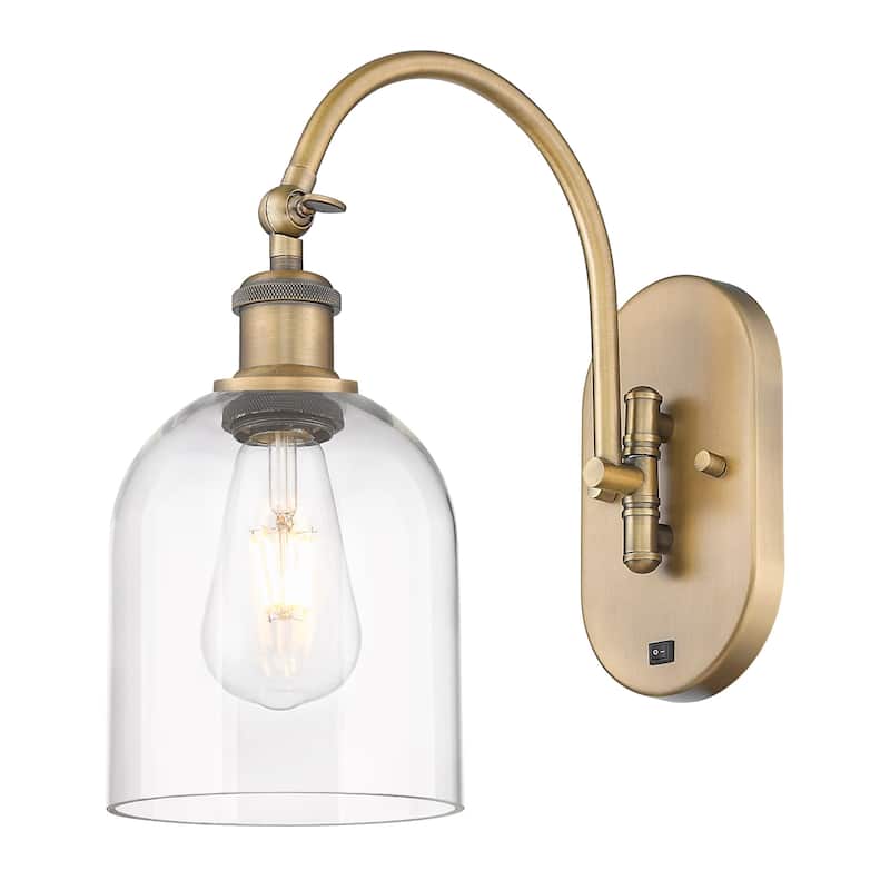 Innovations Lighting 518-1W-13-6 Bella Sconce Bella 13" Tall Wall - Brushed Brass / Clear