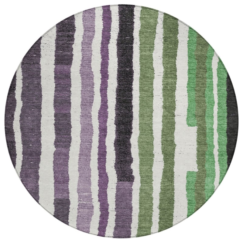 HomeRoots Striped Transitional Rectangle Outdoor Rug