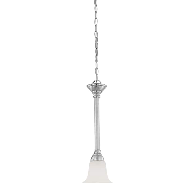 Riva 6-inch Wide 1-Light Mini Pendant in Painted Bronze - 6in W x 6in D x 21in H - Brushed Nickel