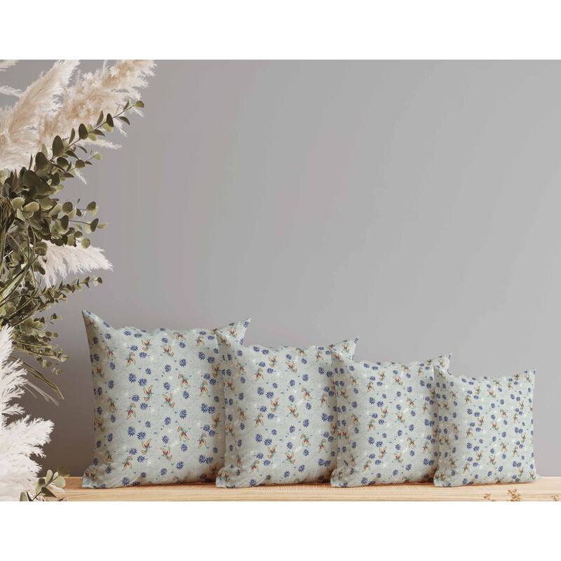 Songbird Flora Parade Faux Suede Reversible Throw Pillow Lime and Green