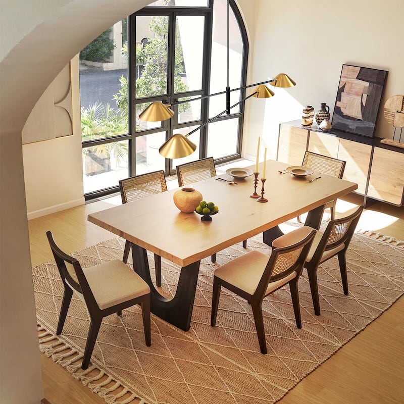 4-Light Modern Industrial Linear Sputnik Gold Chandelier for Dining Room/Living Room