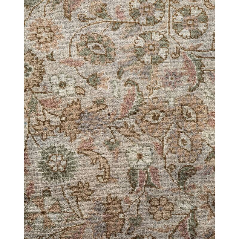 Overton Hand Knotted Wool Vintage Inspired Modern Contemporary Overdyed Gray Runner Rug - 2' 7" x 12' 6"