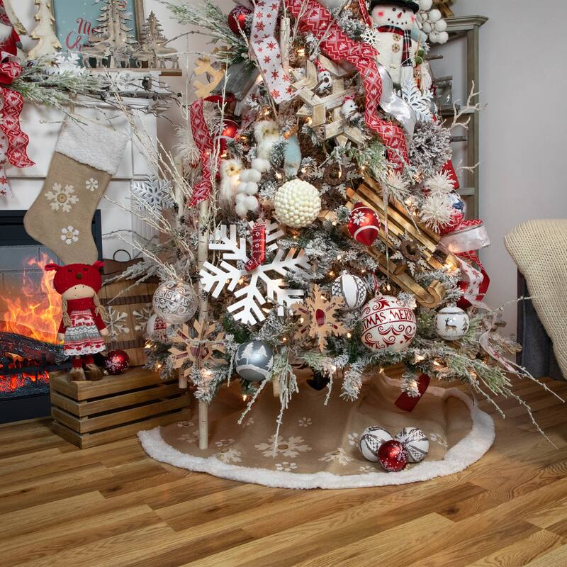 Clear and White "Merry Christmas" Glass Christmas Ball Ornament 4.5" (114mm)