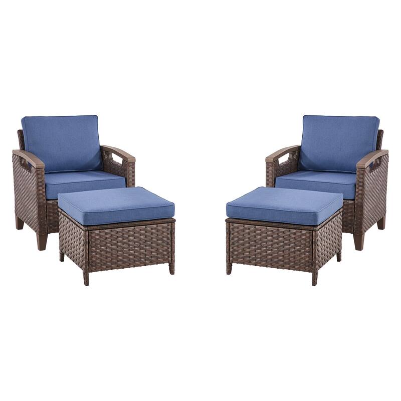 Pocassy Outdoor Club Chair with Cushion Set