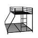 preview thumbnail 6 of 11, Twin Over Full Metal Bunk Bed with Stairs
