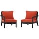 preview thumbnail 2 of 5, Birchwood All Weather HDPE Outdoor Patio Deep Seating Black Loveseat (2-Piece)