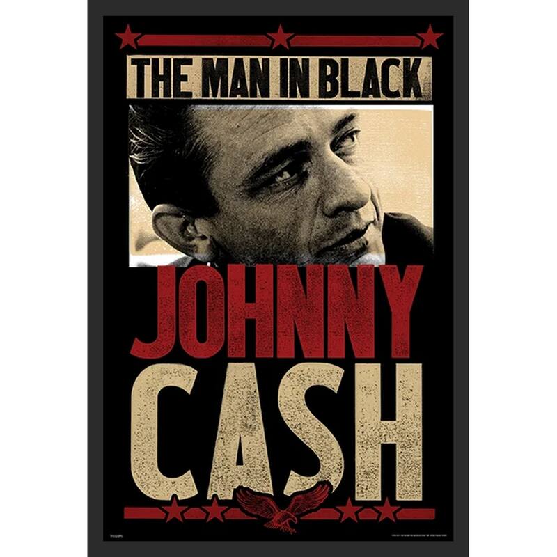 Johnny Cash - Man In Black Framed Art Poster - 24 x 36 Inch