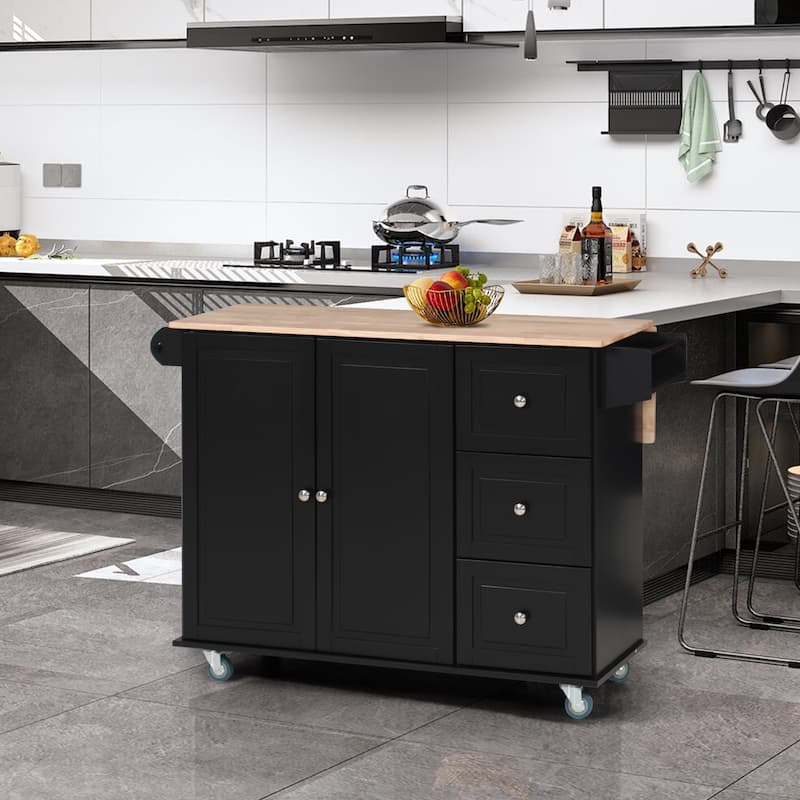MAISON ARTS Rolling Kitchen Island Cart on Wheels