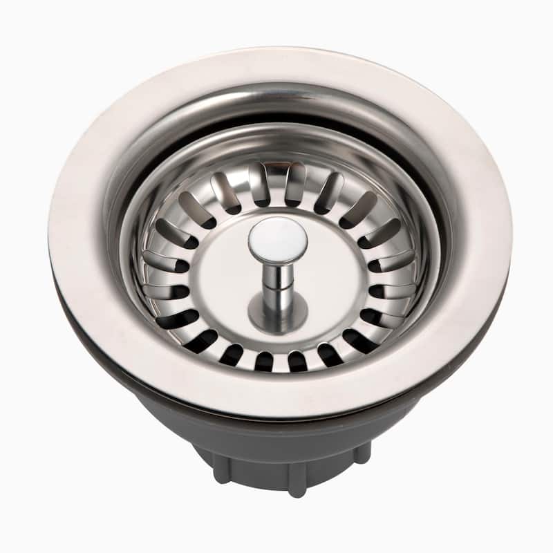Houzer Preferra 3-1/2" Stainless Steel Basket Strainer - Polished Satin