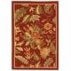 preview thumbnail 28 of 71, SAFAVIEH Handmade Chelsea Ashlyn French Country Floral Wool Rug 1'8" x 2'6" - Red - Rectangle