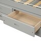 preview thumbnail 9 of 8, Twin Size Low Loft Bed Storage Bed Solid Wood Bed with 6 Drawers,Paint Surface,Environmentally Friendly Materials,Gray