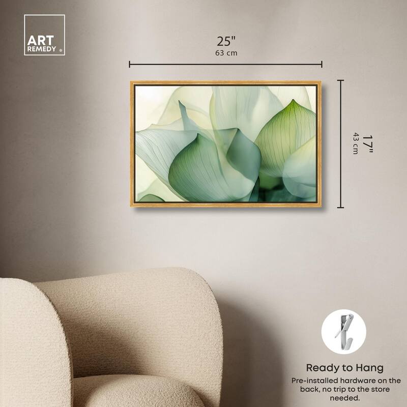 Translucent Floral Layers Canvas by Art Remedy