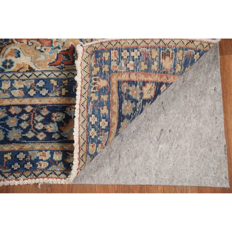 Hand Knotted Oriental 100% Wool Carpet Traditional Medallion Oranges & Rust Mashad Area Rug - 9' 4'' X 6' 4''