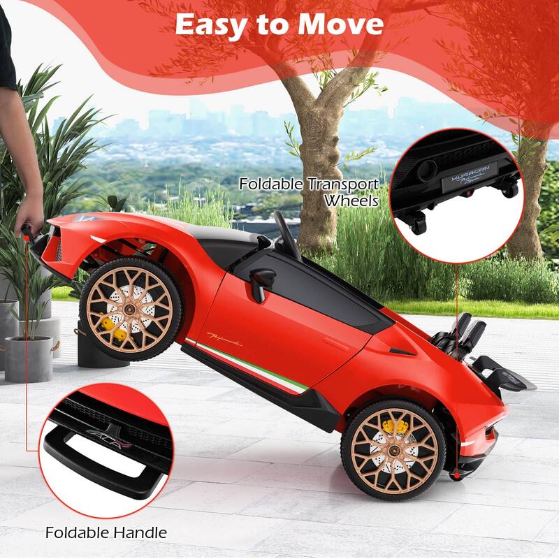 Costway 4WD 2-Seater Ride on Car, Licensed Lamborghini Kids’ Vehicles - See Details