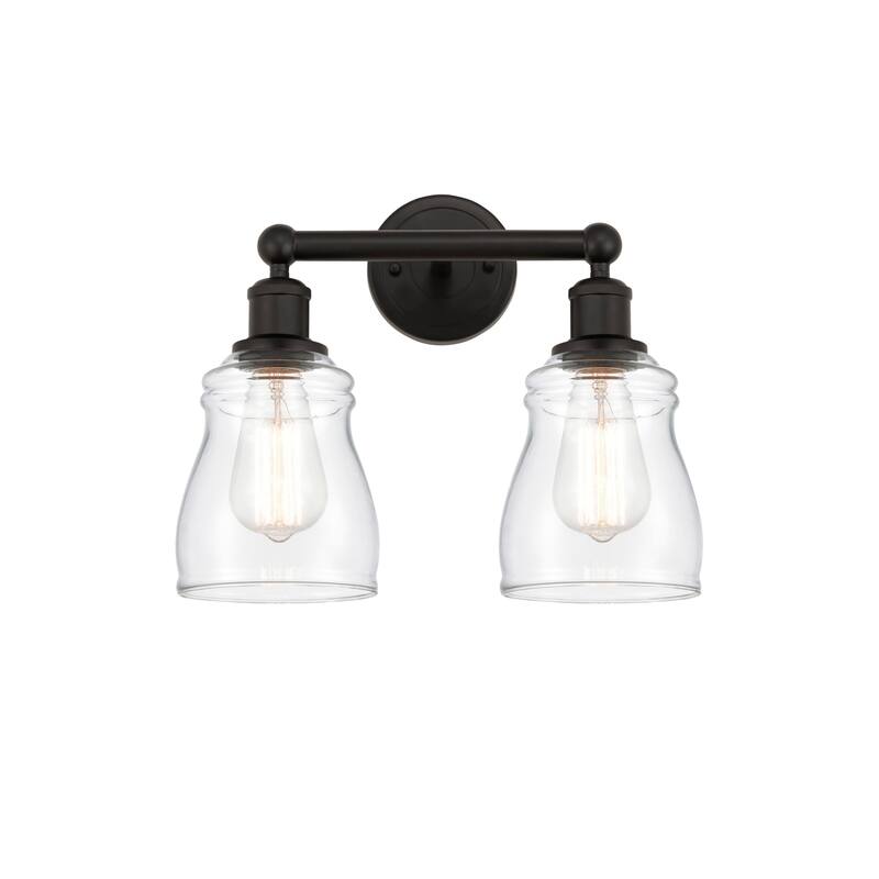 Innovations Lighting 616-2W-12-14 Ellery Vanity Ellery 2 Light 14" - Oil Rubbed Bronze / Clear