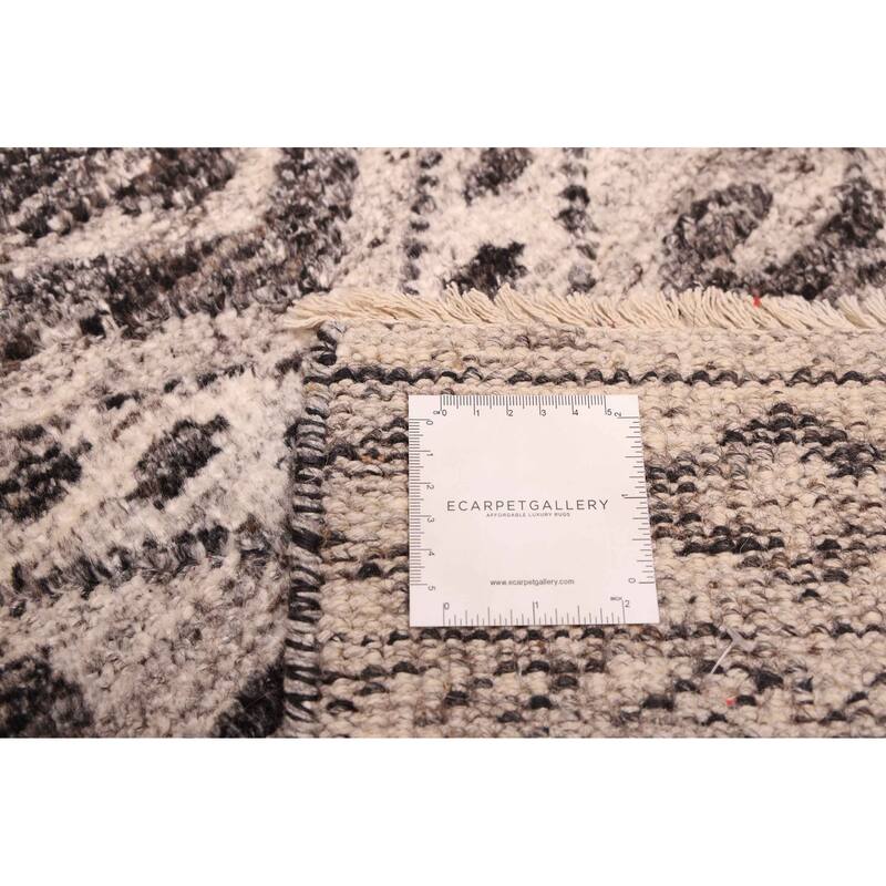 ECARPETGALLERY Hand-knotted Tangier Light Grey Wool Rug - 4'11 x 7'9