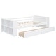 preview thumbnail 5 of 14, Twin Size Pine Wood Daybed Frame with Bookcase and Drawers