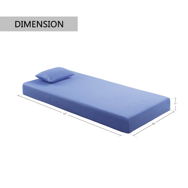 Lay 7-Inch Gel-Infused Memory Foam Mattress