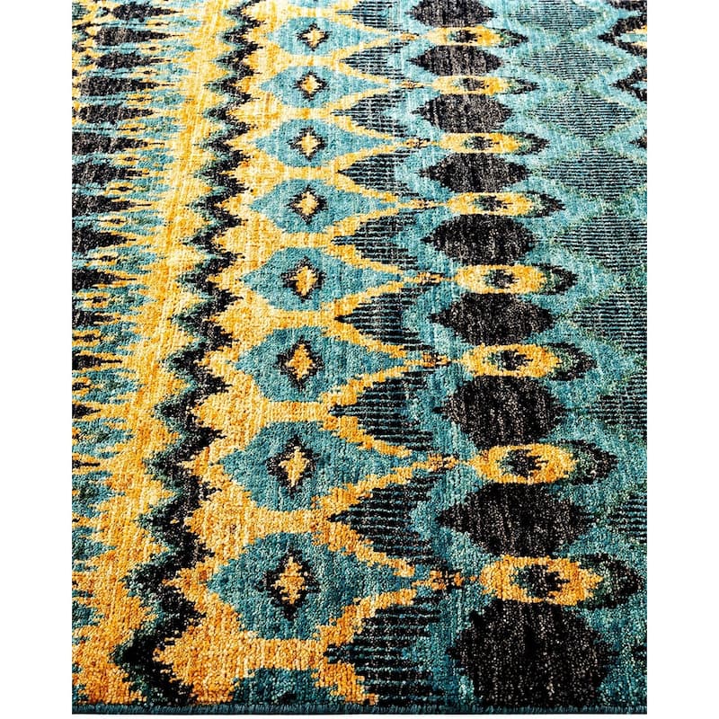 Contemporary Overdyed Wool Hand Knotted Area Rug - 4' 6" x 6' 5"
